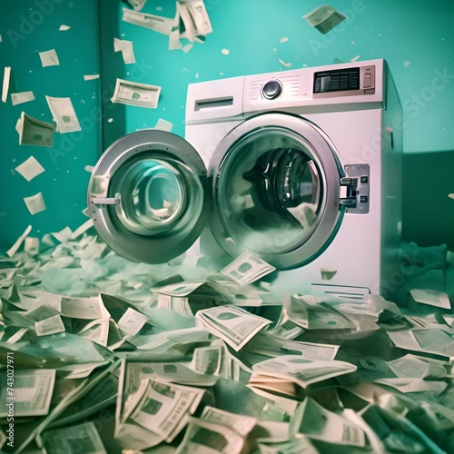 
A washing machine that wastes money and flies around the laundromat.