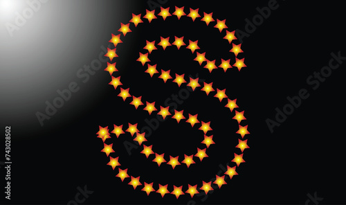 Initial letter S star logo design template vector illustration