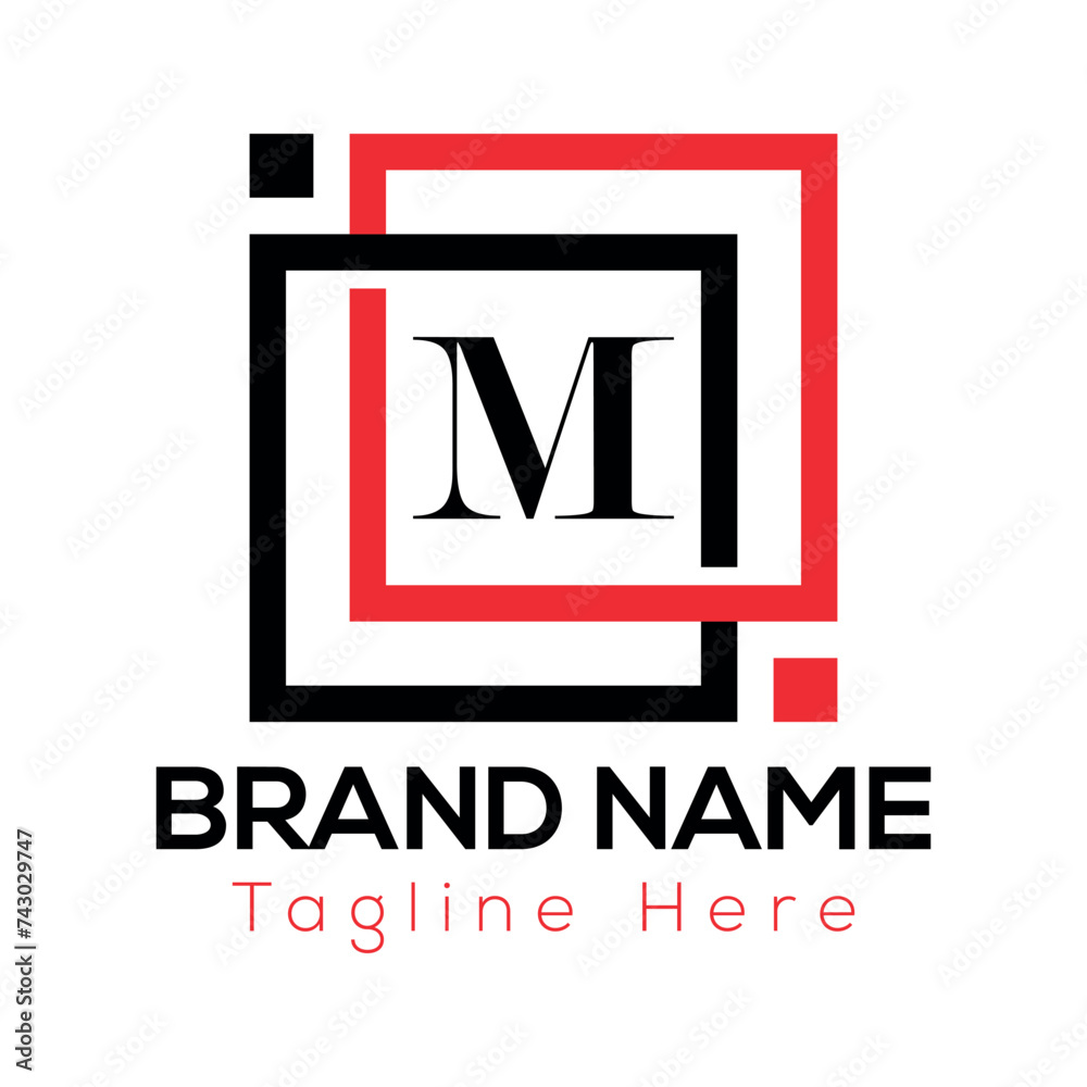 Abstract M letter modern initial lettermarks logo design	