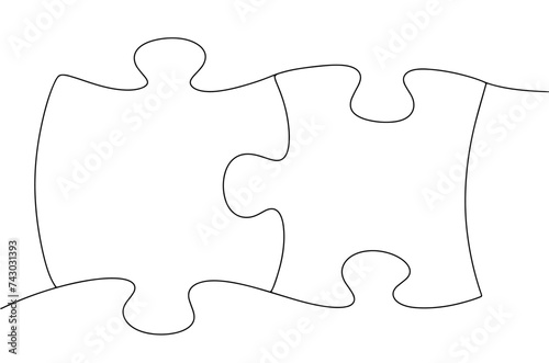 Puzzle. Detail. Coincidence. One line