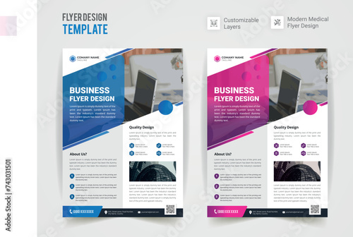 Modern Business Flyer Design Editable Template