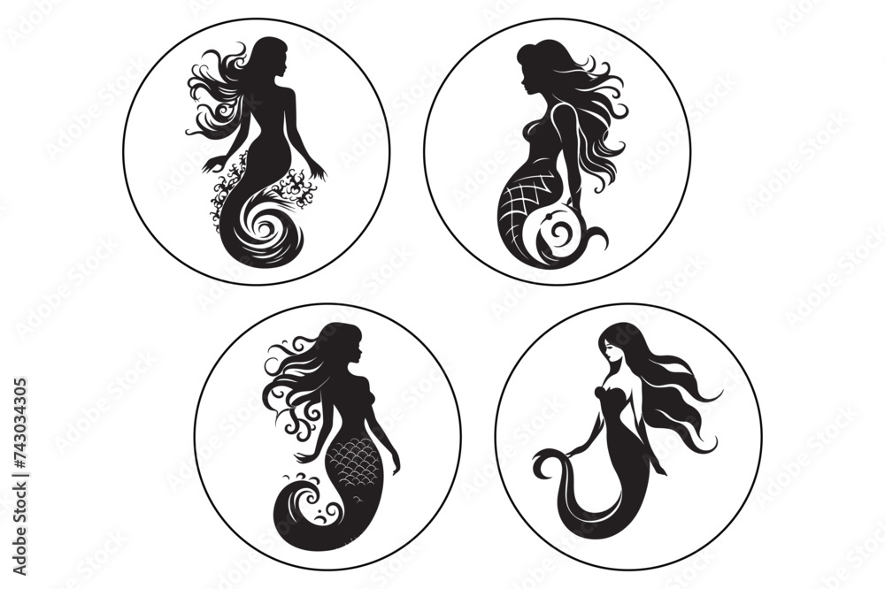 Naklejka premium flip vector mermaid