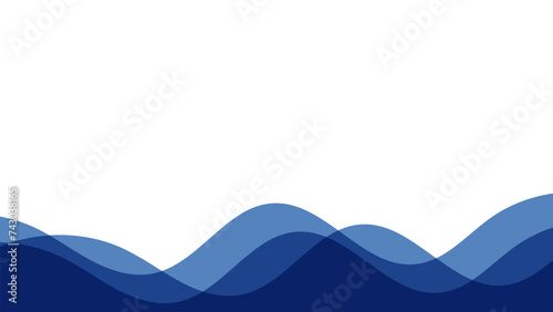 Minimal blue background with flat style layers