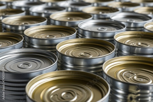 Many open tin cans