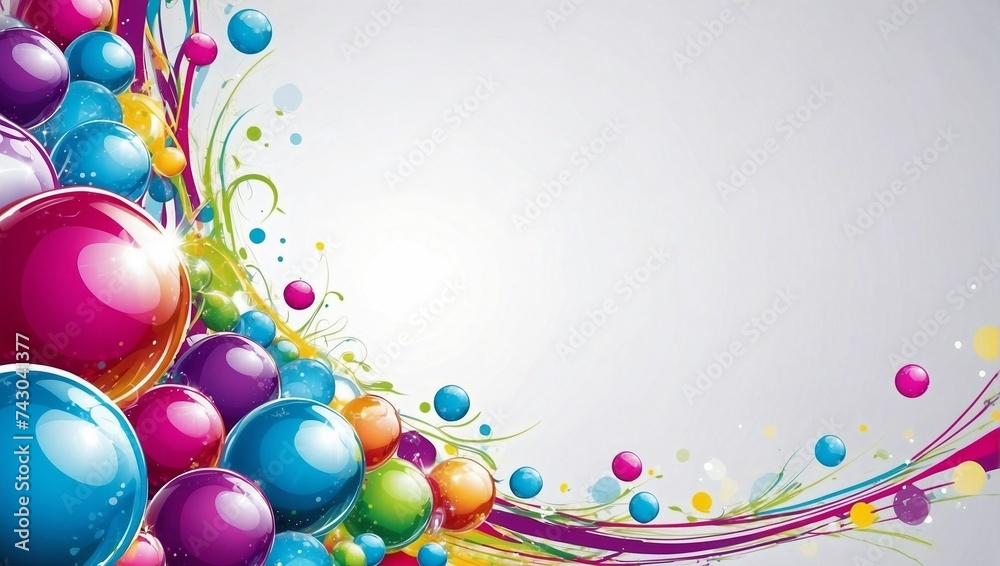 abstract colors balls connection in white background for design with ...