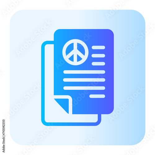 peace gradient icon