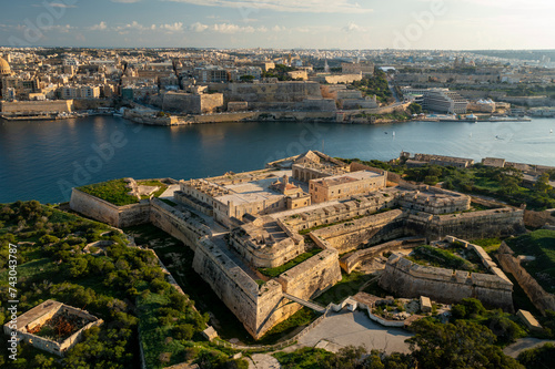 Aerial view of Fort Manoel on Manoel Island, Gzira, Malta. photo