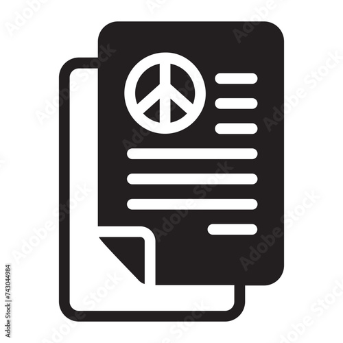 peace glyph icon