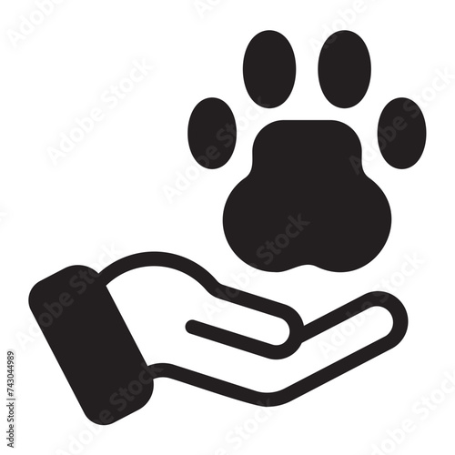 save animals glyph icon