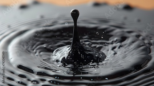 A drop of glistening shilajit, top view