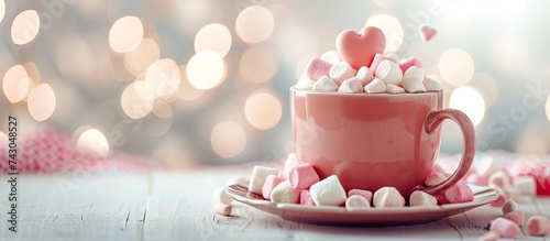 Hot chocolate with heart sh...