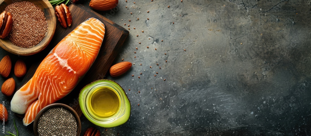 Selection food sources of omega 3 Super food high omega 3 and