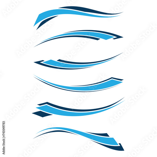 Collection of sharp racing stripes car wrap vinyl decals