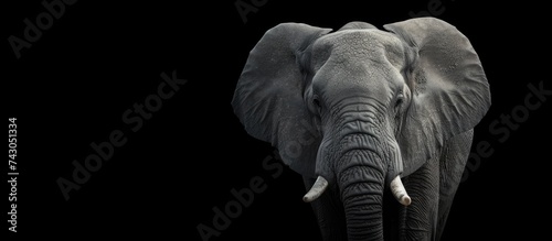 African elephants are elephants of the genus Loxodonta The genus consists of two extant species the African bush elephant L africana and the smaller African forest elephant. with copy space image