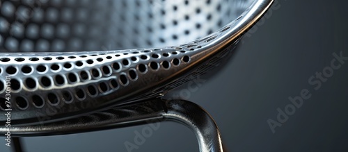 a close up of a metal chair with holes in it hexagon mesh perforated metal high tech concrete bench cube hex mesh honeycomb structure hexagonal mesh wire hexagonal mesh fine wire diseno limpio photo