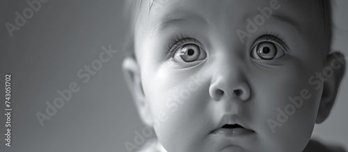 Baptism of baby Closeup Bla...