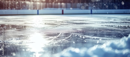 Ice hockey game on a street...