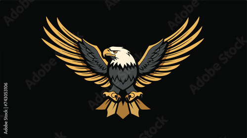 American eagle emblem isolated icon design cartoo