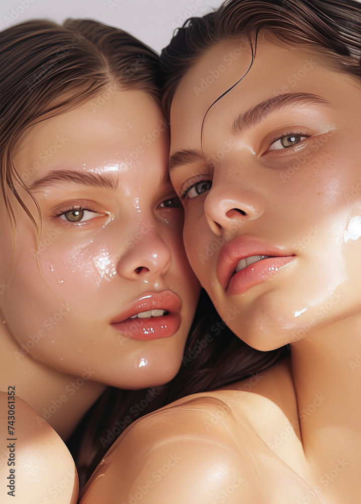 Drugcore Aesthetic with Two Women in Shiny Glossy Beauty Pose
Drugcore Aesthetic with Two Women in Shiny Glossy Beauty Pose