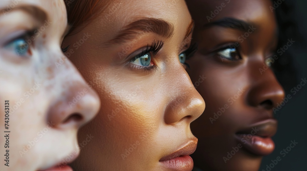 Group of Women Standing Next to Each Other