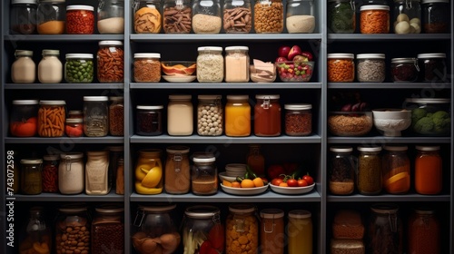 Generative AI Organized Pantry Closet from Above