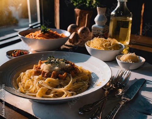 Italian pasta is a versatile and delicious dough, perfect with a variety of sauces and ingredients, known for its al dente texture. 