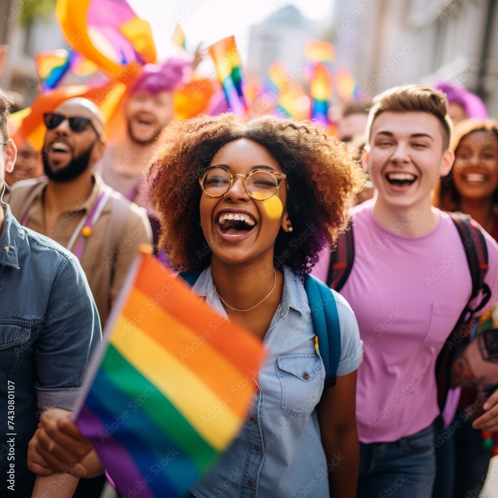 Stock image of LGBTQ community members engaging in advocacy and ...