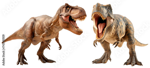 Dinosaur collection. Tyrannosaurus with open mouth. Isolated on a transparent background. © Honey Bear