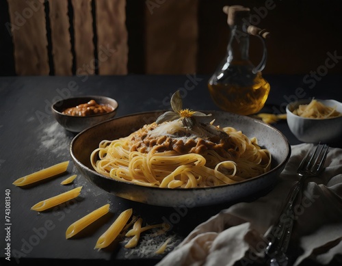 Italian pasta is a versatile and delicious dough, perfect with a variety of sauces and ingredients, known for its al dente texture. 