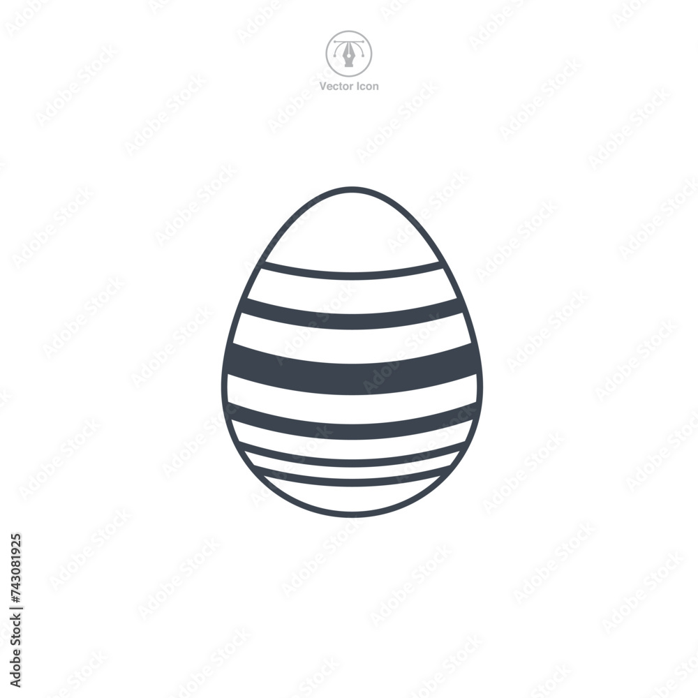 Easter egg, Easter day festival, Egg Icon symbol vector illustration isolated on white background Easter egg, Easter day festival, Egg Icon symbol vector illustration isolated on white background