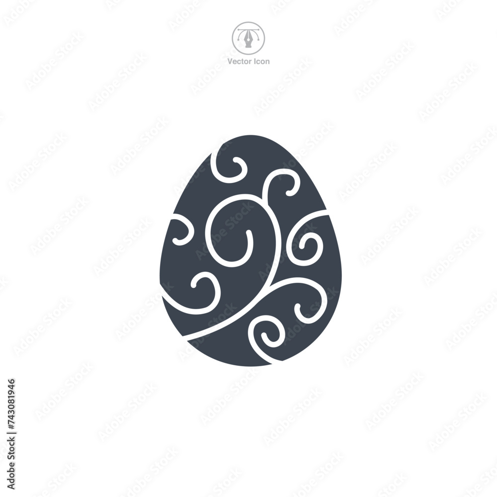 Easter egg, Easter day festival, Egg Icon symbol vector illustration isolated on white background Easter egg, Easter day festival, Egg Icon symbol vector illustration isolated on white background