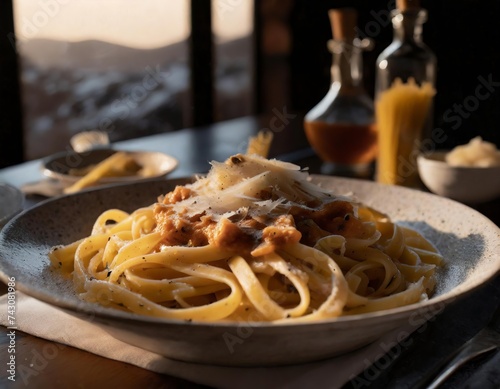 Italian pasta is a versatile and delicious dough, perfect with a variety of sauces and ingredients, known for its al dente texture. 