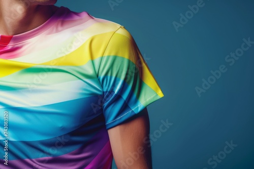 LGBTQ Pride esoteric. Rainbow xenogender colorful enchanting diversity Flag. Gradient motley colored assembly LGBT rights parade festival pupil pride community equality photo