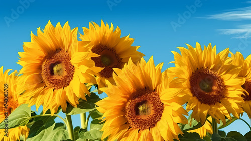 Sunflower background  summer sunflower field