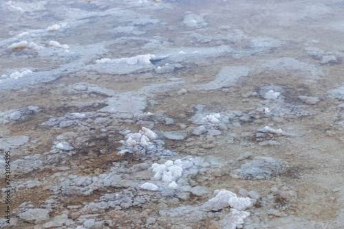 Lake Manly and salt flats at Badwater Basin in Death Valley National Park, California