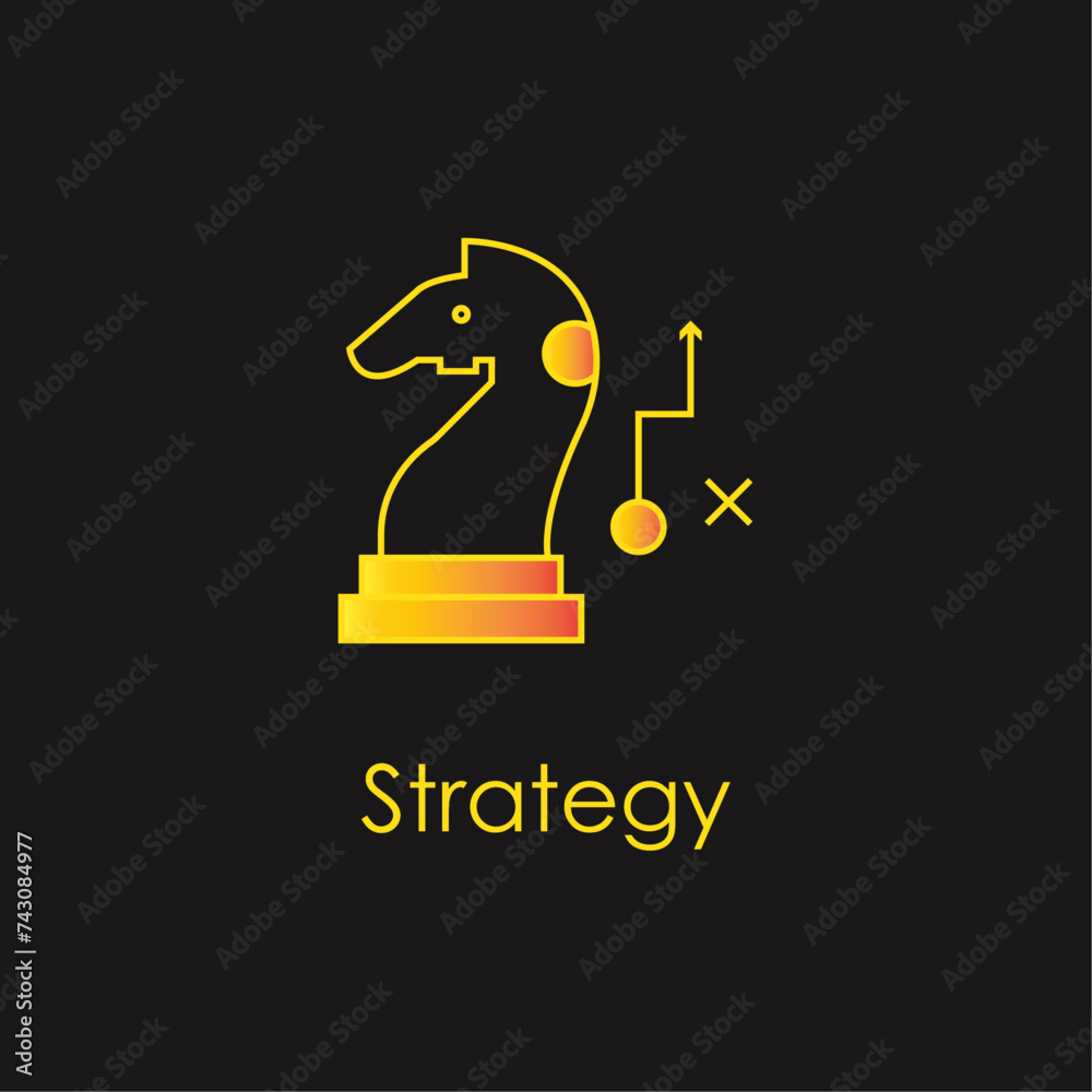 Strategy Vector Icon: Business Planning and Strategic Management icon.