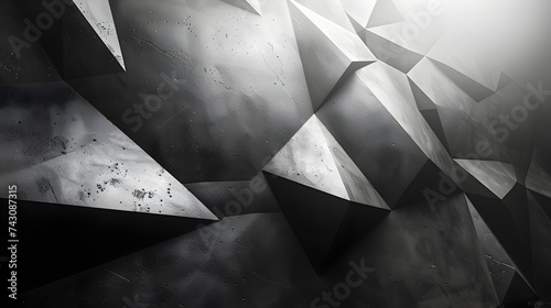 background 3d, Abstract gray geometric shapes of triangles 