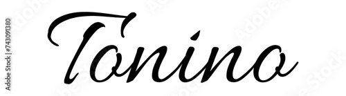 Tonino  - black color - name written - ideal for websites,, presentations, greetings, banners, cards,, t-shirt, sweatshirt, prints, cricut, silhouette, sublimation

