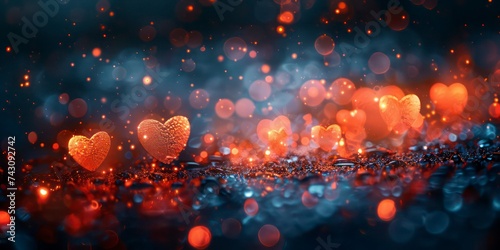 Abstract Heart Bokeh Background