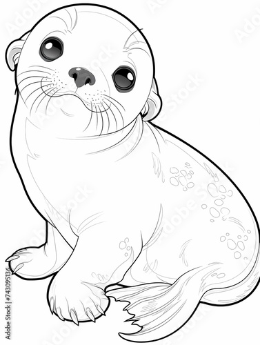 sea lion   seal coloring page