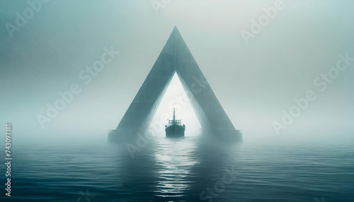 creepy mythical places – Bermuda Triangle in the fog