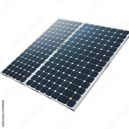 solar panel isolated on white