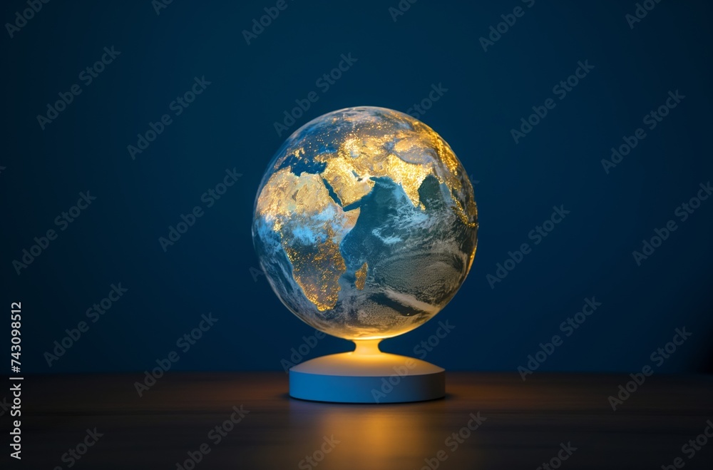 Illuminated globe night lamp Illuminated globe night lamp