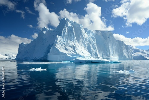 Iceberg majestuoso en oc  ano tranquilo