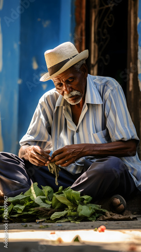 Old man smoking a cuban cigar  old man smoking  smoking a cigar  cuban man smoking a cigar  cigar lifestyle