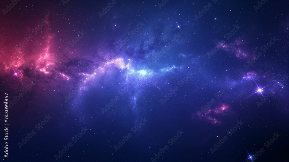 Stunning Cosmic Galaxy Background with Bright Stars and Nebula Dust