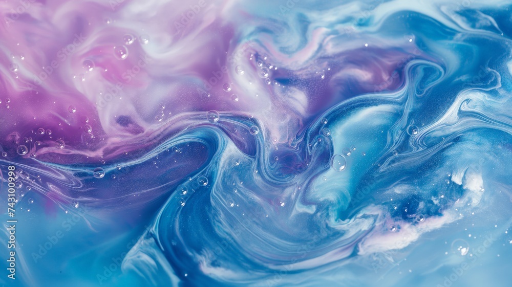 Abstract Fluid Art Pattern with Pink and Blue Hues, Acrylic Paint Swirls Abstract Fluid Art Pattern with Pink and Blue Hues, Acrylic Paint Swirls