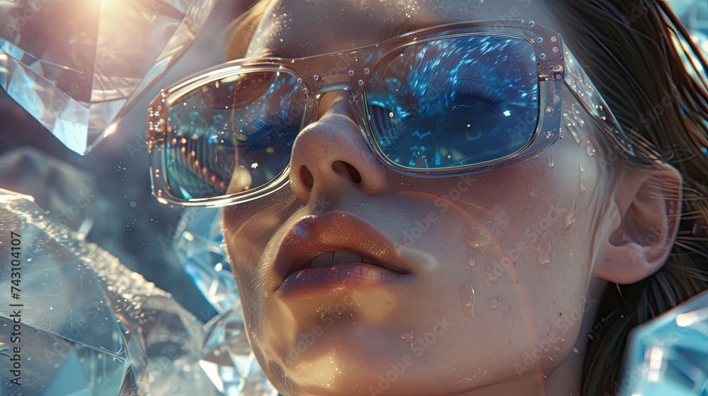 A fashion forward universe where sunglasses are not just accessories but gateways to immersive illusionary worlds beyond our imagination A fashion forward universe where sunglasses are not just accessories but gateways to immersive illusionary worlds beyond our imagination