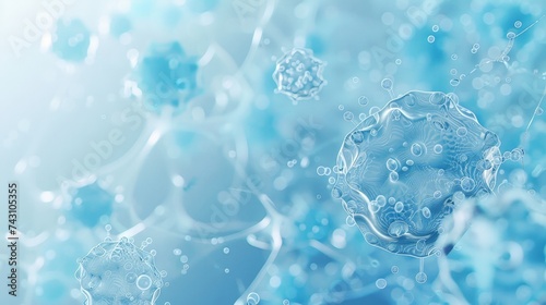 abstract background blue science molecular