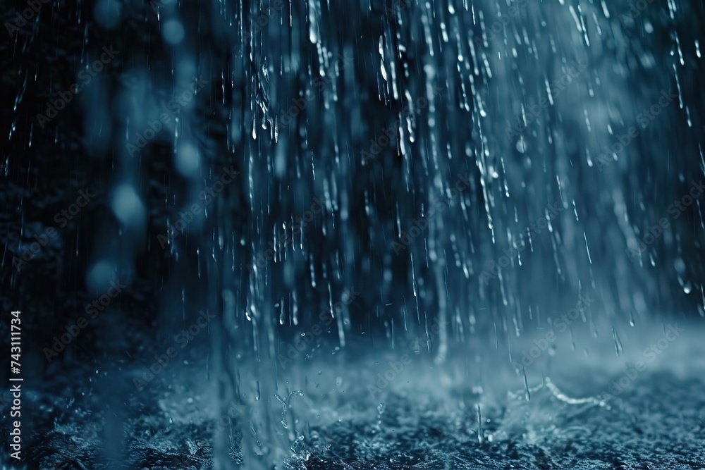 Waterfall water flowing down Waterfall water flowing down